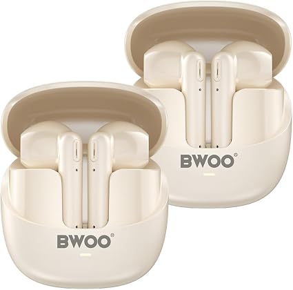 BWOO BW98 Wireless Earbuds - White